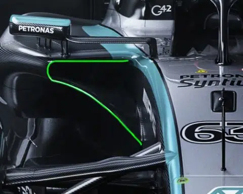 Mercedes W15 sidepod innovation