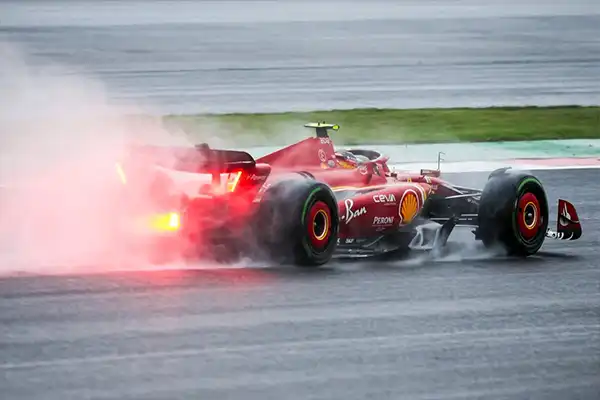 Ferrari Struggles with Wet Tires at F1 Sprint