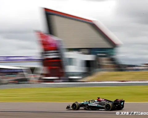 Mercedes Front Row at Silverstone Pérez Out in Q1
