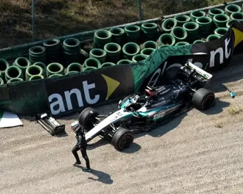 George Russell's Mercedes Wrecked in FP1 Drama