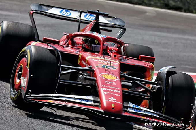 Sainz Clocks Third in Practice - Leclerc Close Behind