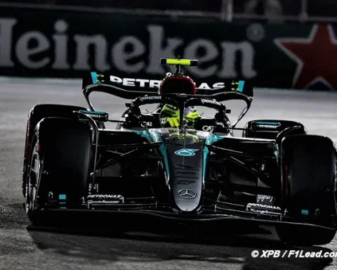 Hamilton Dominates FP1 in Las Vegas, Mercedes 1-2