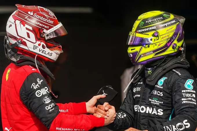 Hamilton-Leclerc Ferrari’s Strategic Edge in a Fierce Duel