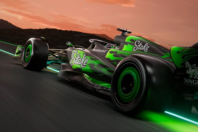 Stake F1 Unveils Fiery Livery for Las Vegas GP