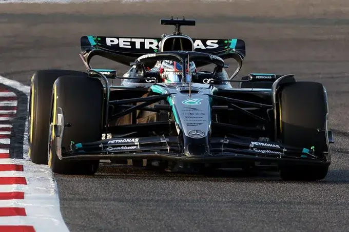 Antonelli Take Turns as Mercedes W16 Debuts